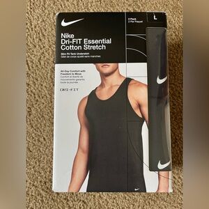 Nike Black Dri-FIT Tank Tops (2)